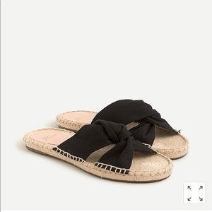 NWT J. Crew Twisted knot espadrille sandals